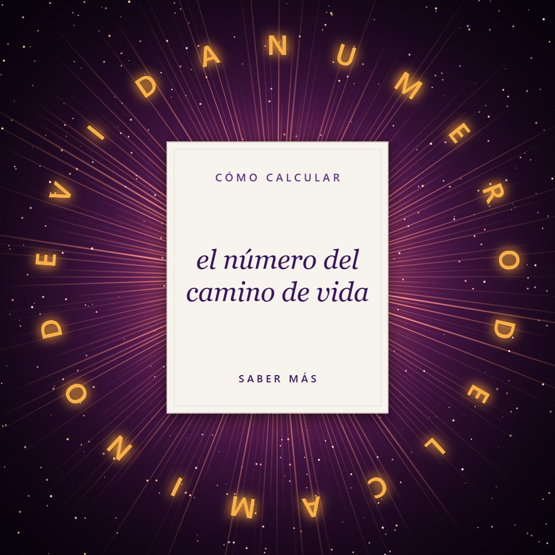 número del camino de vida